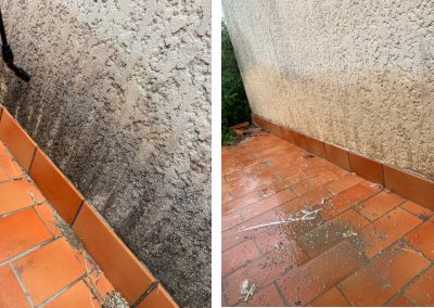 nettoyage de façade avant après à Nimes