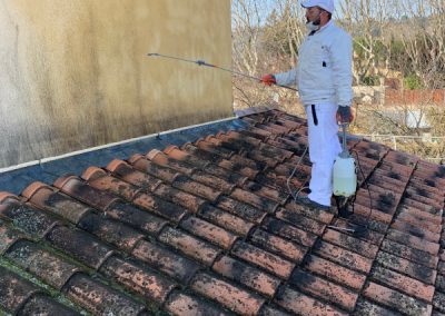 pulvérisation de produits professionnels pour le traitement de façade à Nimes