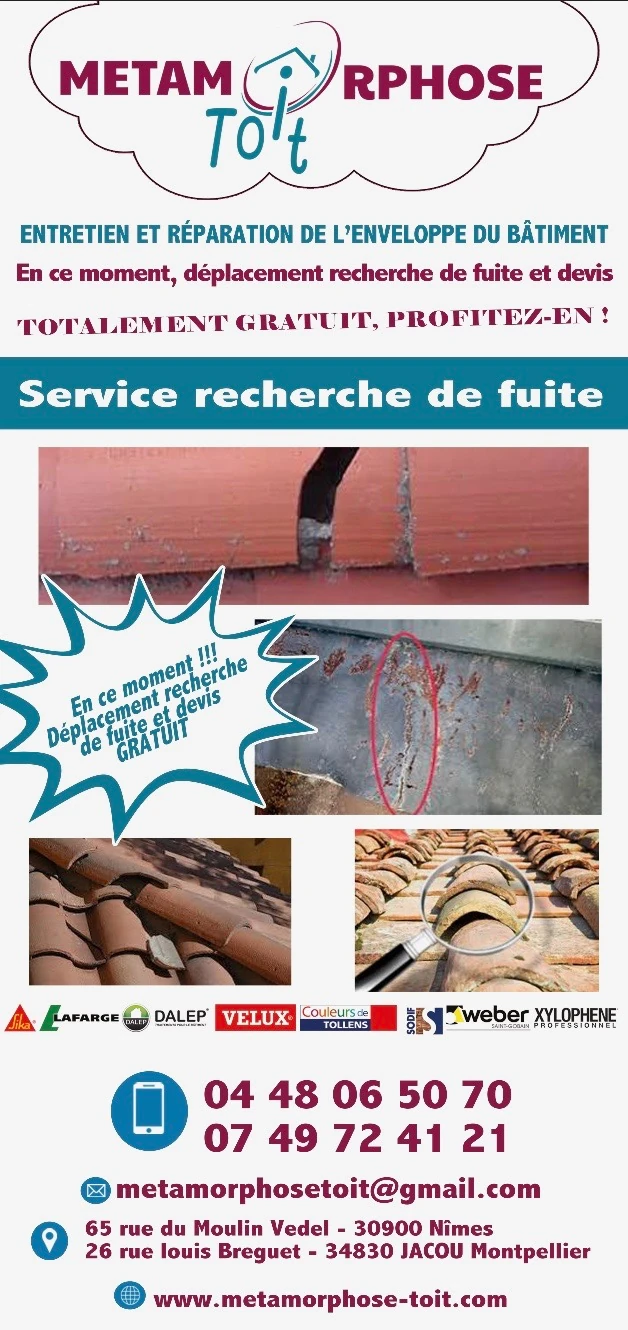 recherche de fuites gratuite offre recherche fuites toiture<br />